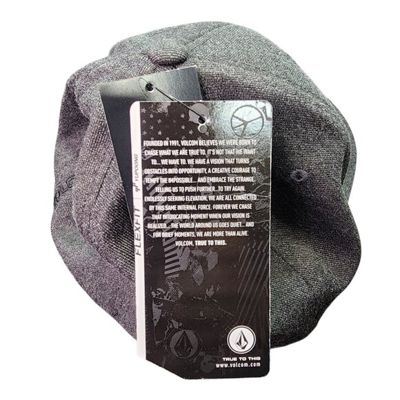 NWT Volcom Full Stone Logo Flexfit Hat Cap Size L-XL Gray - Picture 5 of 10